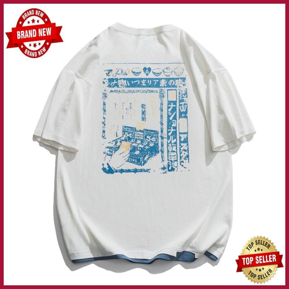 Oversized Vintage Graphic Tee - Unisex Streetwear Top - Soft Cotton